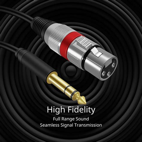 mm  xlr female cable  adapter stereo aux audio jack plug converter cord ebay