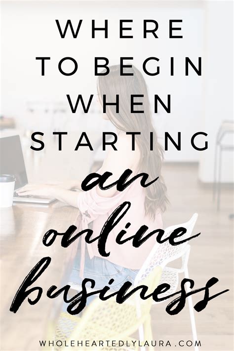 where to begin when starting an online business wholeheartedly laura onlinebusiness entrep