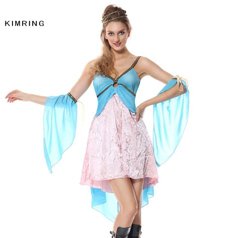 Kimring Sexy Greek Goddess Halloween Costume Dancing Party Dress
