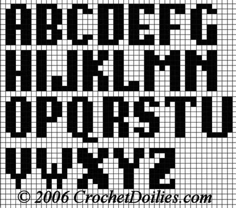crochet alphabet chart  images crochet alphabet knitting charts
