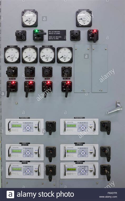 dials  switches   diesel generator control panel electrical power plant sand point