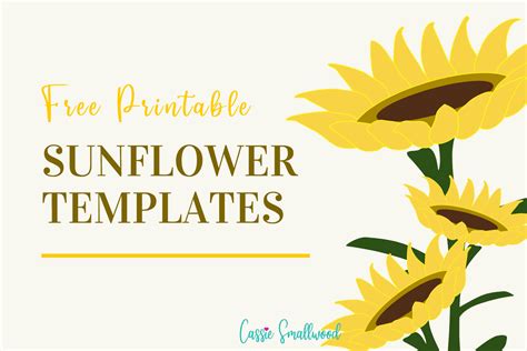 printable sunflower templates cassie smallwood