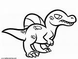 Spinosaurus Coloring Baby Pages Printable Kids Color sketch template