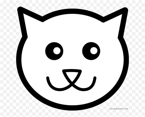cat outline coloring pages animal animals printable cat face clipart