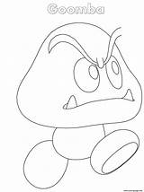 Coloring Nintendo Goomba Pages Printable Print sketch template