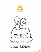 Num Noms Coloring Pages Lemon Lisa Printable Series Template sketch template