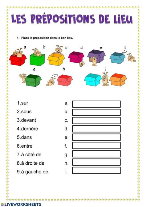 preposition worksheets  kindergarten preposition worksheets basic