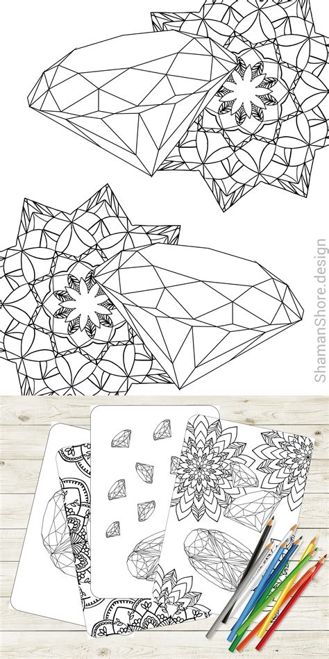 list  gemstone coloring pages