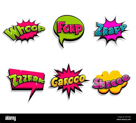 lettering comic text logo sound effects vector bubble icon speech phrase cartoon font label