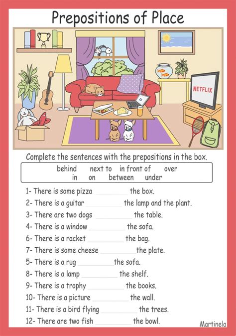 reading comprehension  prepositions  place lori sheffields