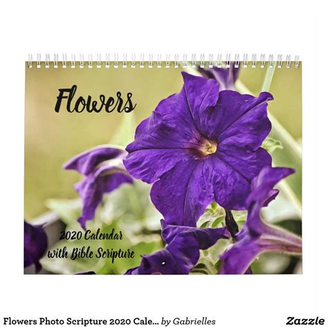 flowers photo scripture  calendar zazzlecom perfect holiday
