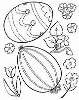 Easter Coloring Pages Holiday Sheets Print Egg Eggs Printable Kids Picgifs Flower sketch template