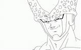 Dbz Cell Dragon Ball Coloring Sketches Drawings Popular Library Clipart Coloringhome sketch template