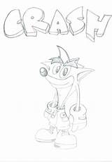 Crash Bandicoot Coloring Pages Printable Getcolorings Colo Car Print Template sketch template