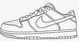 Nike Shoe Template Coloring Drawing Shoes Pages Dunk Dunks Low Sb Blank Air Force Sneaker Draw Sketch Drawings Kids Kd sketch template