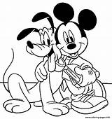 Pluto Coloring Mickey Pages Disney 59f7 Mouse Printable 80s Clipartmag Book Getdrawings Color sketch template