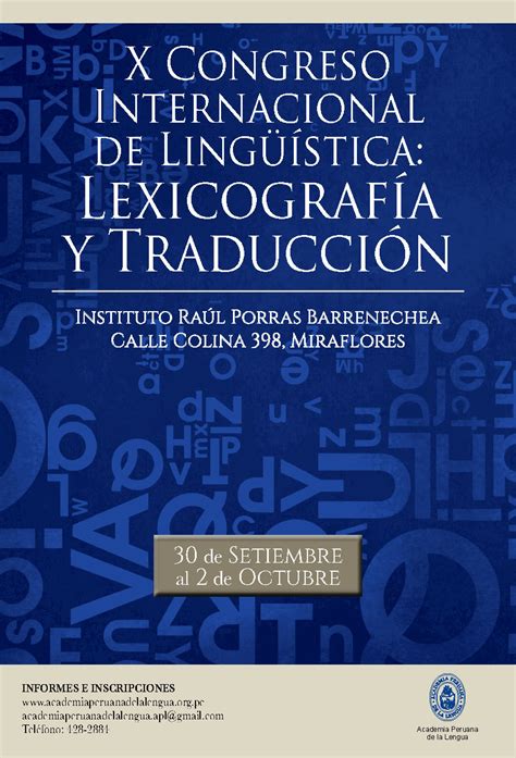 x congreso internacional de lingüística lexicografía y traducción asociación de academias de