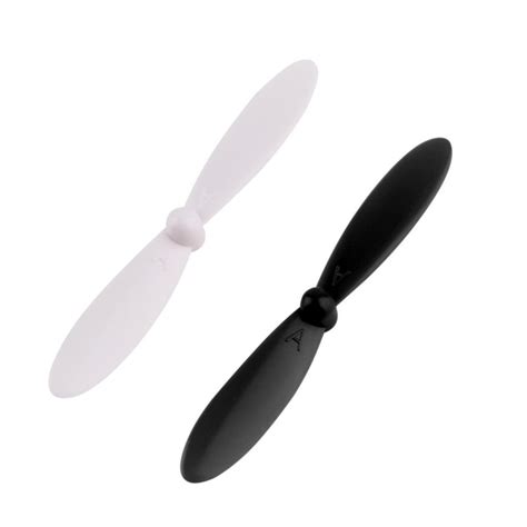 pairs white black replacement propellers props  hubsan   rc quadcopter shaft pair