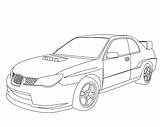 Subaru Wrx Sti Impreza Kolorowanka Maserati Forester Supra Carros Pintar Druku Mitsubishi Drift Lancer Mk4 Wydrukuj Malowankę sketch template