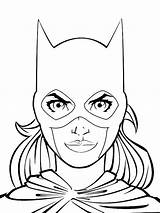 Coloring Batgirl Pages Head Supergirl Printable Tocolor Color Batman Kids sketch template