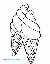 Coloring Icecream Cone Pages Getcolorings Ice Cream sketch template