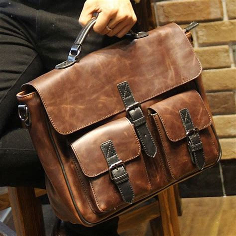 buy   brown leather office bags  men