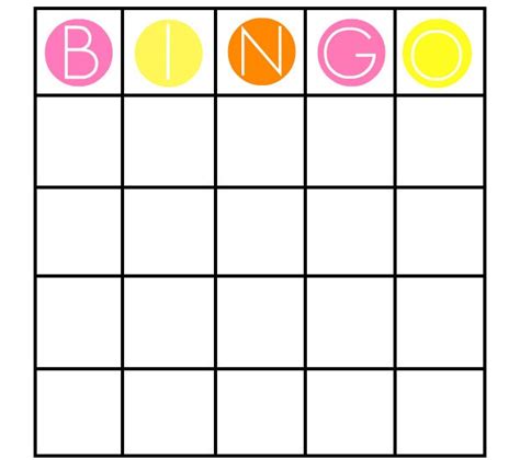 blank bingo template  sample professional template