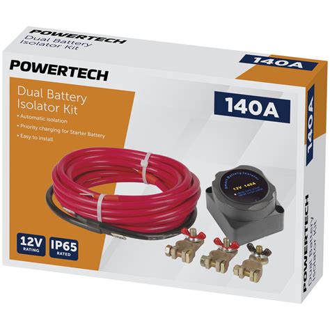 powertech   dual battery isolator kit  wiring cables ebay