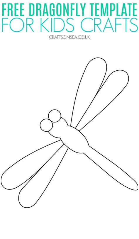 dragonfly template printable  insect crafts preschool art