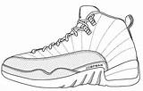 Shoe Template Outline Coloring Clipart Jordan Pages Library Clip sketch template