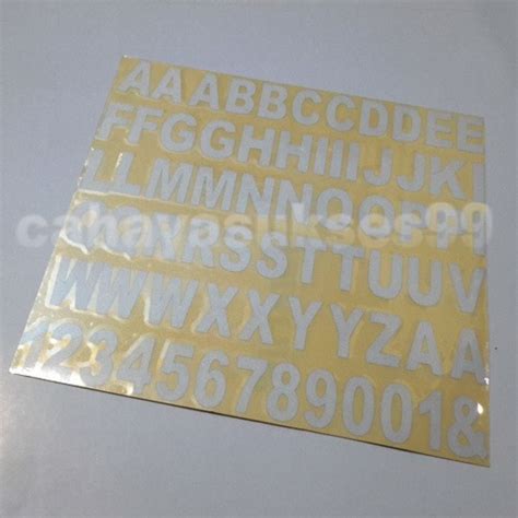 Stiker Abjad Huruf Cutting Sticker Alphabet Abjad Putih Font Besar A