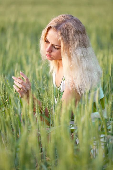 Girl In Wheat Field Nude Stock Image Image Of Nude Girl
