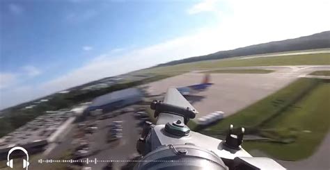 video  gopro attached  helicopter rotor  blade spinning  slow motion borninspace