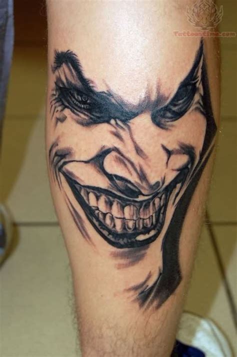 happy joker face tattoo