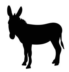 head donkey silhouette vector images