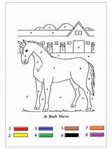 Color Animal Number Printable Coloring Preschool Numbers Worksheets Pages sketch template
