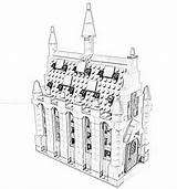 Potter Harry Hogwarts Coloring Great Hall Lego Pages Filminspector Build Kit Building sketch template