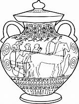 Antiga Grego Grega Amphora Zsa 1177 1562 Gregos sketch template