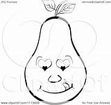 Pear Lips Licking Outlined Illustration Its Royalty Clipart Andrei Marincas Vector 2021 sketch template