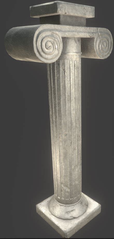 Pillar Greek Column Free Vr Ar Low Poly 3d Model Cgtrader