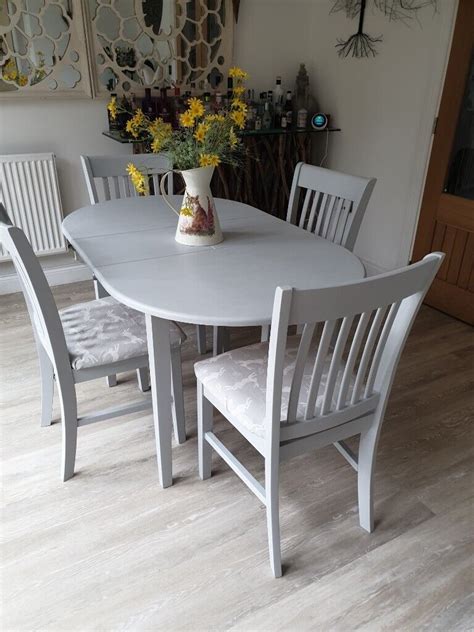 beautiful grey dining table  chairs  andover hampshire gumtree