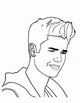 Justin Bieber Coloring Cool Earing Colouring Pages Color Print Netart Search sketch template