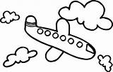 Coloring Airplane Cloud Basic Pages Wecoloringpage sketch template