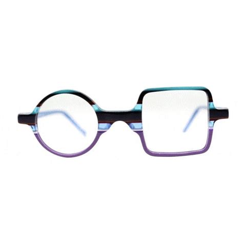 Funky Striped Square Circle Eyeglasses In 10 Multicolored Combinations
