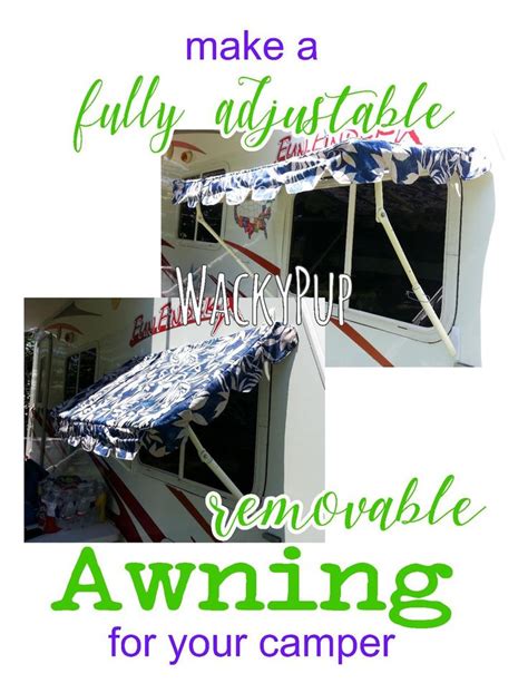 diy rv window awnings wow  fully adjustable removable camper awning  pvc amazing diy
