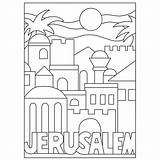 Jerusalem Palestine sketch template
