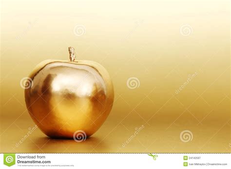 gold apple stock image image  trade rich treasure