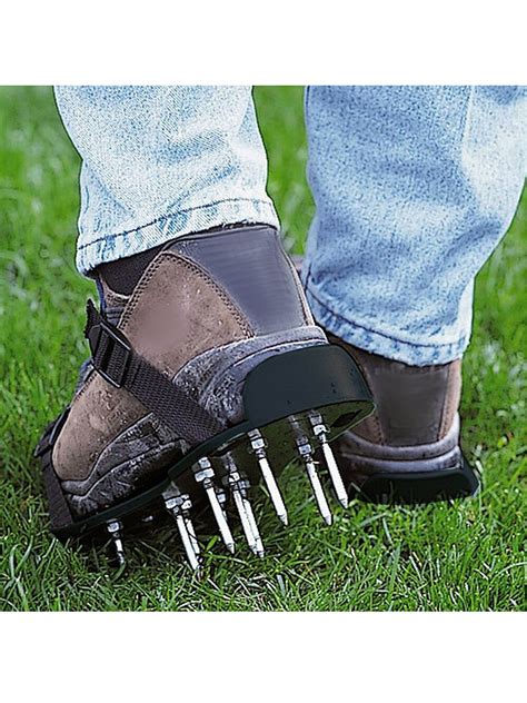 yard lawn spike sandals aerator spike aerating adjustable straps spiked