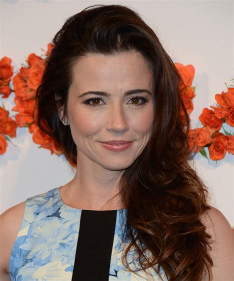 linda cardellini long straight dark brunette hairstyle