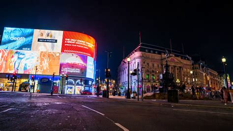 Timelapse Of Piccadilly Circus In London At Night Stock Video Footage